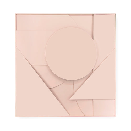 Art for the Home Abstract 3D ornament - 80x80cm - Roze - vtwonen shop