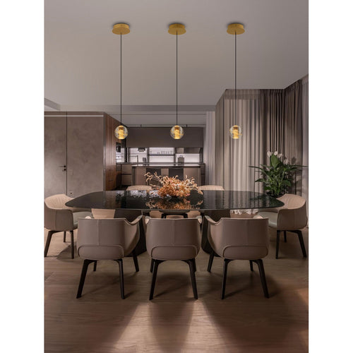 Nova Luce LICIO Slanke hanglamp met gouden LED-verlichting, 4W, 166lm, 3000K