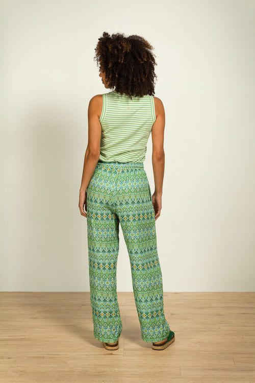 Pip Studio - Belin Lange pyjamabroek - Dames - Ashanti - Groen - XS