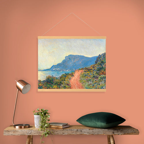 Art for the Home Hangende Poster Linnen - Zuidelijk Landschap Monet The Red Road - 60x80cm - vtwonen shop