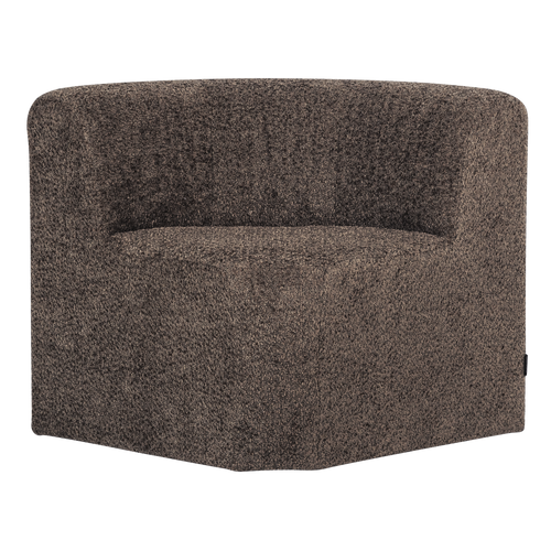WOOOD eetbank hoek met rugleuning Mojo Base - Wollig - Bruin - 83x80x80