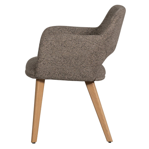 WOOOD eetkamerstoelen Murat Houten Naturel Poot - Taupe - Set van 6 - vtwonen shop
