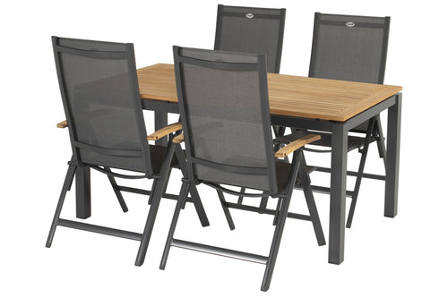 Hartman Tuinstoel Aruba - Antraciet Aluminium - Verstelbaar - Set van 2