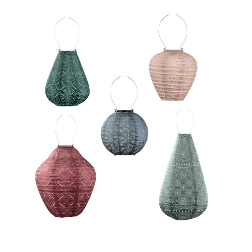 Lumiz solar lampion - botanico set - 5 stuks - vtwonen shop