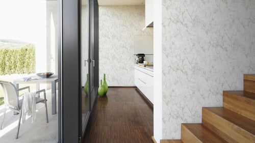 A.S. Création behang marmer gebroken wit en grijs - 53 cm x 10.05 m - AS-361573