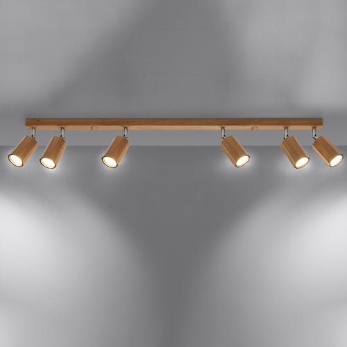 Sollux Lighting Plafondlamp ZEKE 6 eik - 120x5x20cm