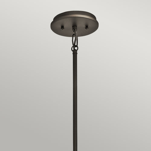 Elstead Emory - Semi-Flush Round Plafond Hanglamp Pewter, 4 Lichten, E27