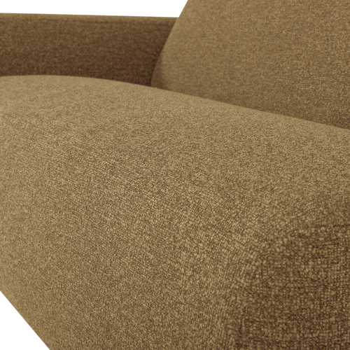 WOOOD 2-zits bank arm links Mojo Base - Bouclé - Geel/Bruin - 74x185x97