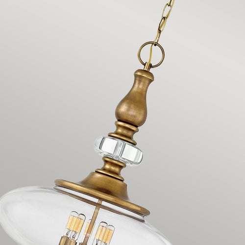 Elstead Wexley - 5-lichts plafondlamp messing, E14