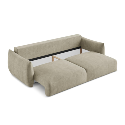 LaMiaSofa 3-zits slaapbank Savona - chenille stof - beige - 230x105x90