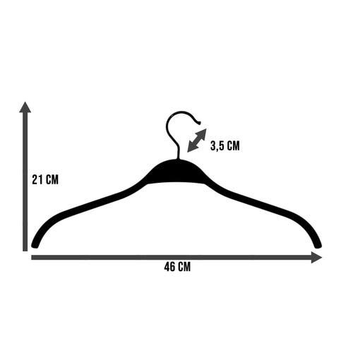 Spinder Design kledinghangers Rosa - Zwart - set van 5 - Draaibare haak - anti slip coating - vtwonen shop