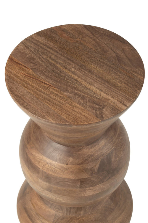 J-Line bijzettafel Candy - hout - bruin