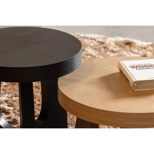 WOOOD bijzettafel Tala - MDF Fineer - Zwart - 45x45x45 - vtwonen shop