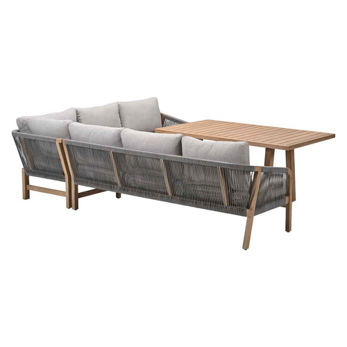 Garden Impressions lounge dining set Alora grey sand - 3-delig rechts
