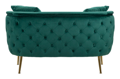 Mauro Ferretti bank - 127x74x73 cm - groen/goud