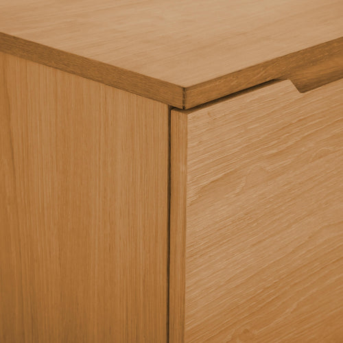 Furnhouse 4-deurs dressoir Kerteminde - Natuurlijk eikenhout - MDF, eikenfineer - 45x213x80