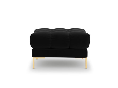 Cosmopolitan Design Poef Bali flueel, zwart - 60x60x41cm