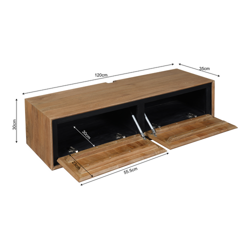 Starfurn  tv meubel RichWood - bruin - 35x120x30cm