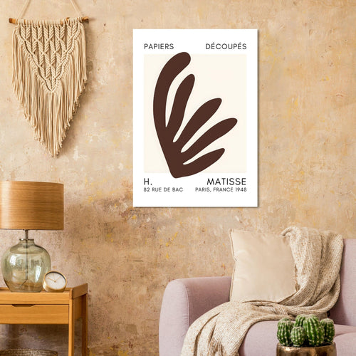 Artfulprints  Matisse – Aquatic impression brown   poster 70x100 cm - vtwonen shop