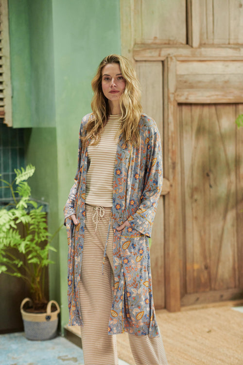 Pip Studio - Nisha Kimono Women - Jameela - Blue - M - vtwonen shop