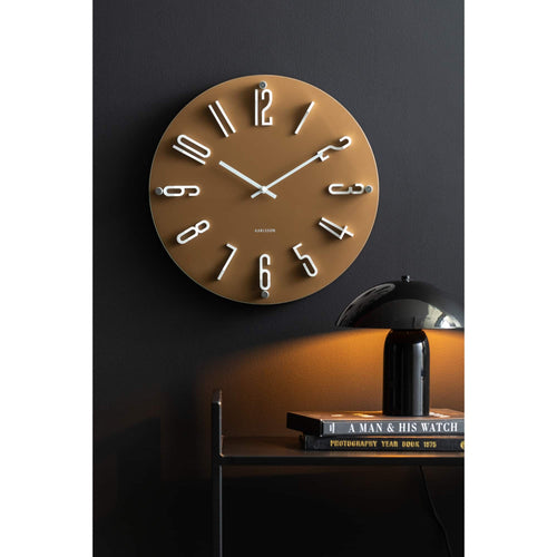 Karlsson wandklok Esencia Elevated - bruin - Ø40cm