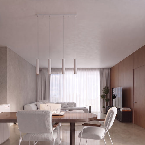 Sollux Lighting Hanglamp KARBON 4L wit - 81x5x120cm