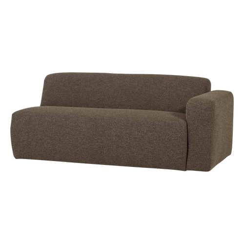 WOOOD 2-zits bank arm rechts Mojo Base - Bouclé - Bruin - 74x185x97