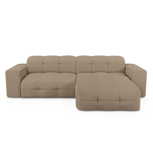 Sia Home - Hoekbank rechts MAEL - Bouclette stof - Mol - 230cm - vtwonen shop