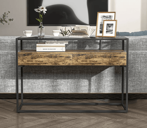 Furnilux Sidetable met lades Echo - glas - 120x40x80 - 120x40x80cm