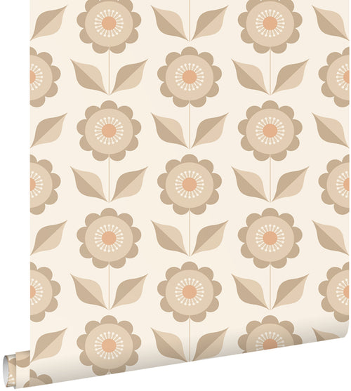 ESTAhome behang bloemen beige - 50 x 900 cm - 130976 - vtwonen shop