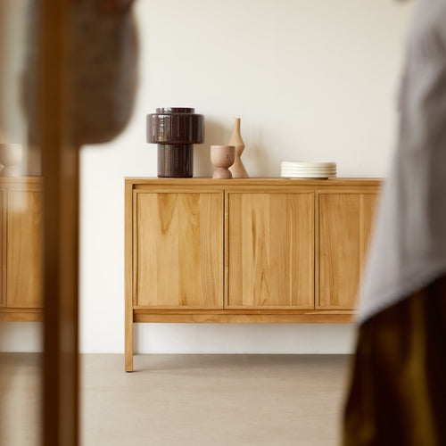 Tikamoon  Teakhouten buffetkast 160 cm - Naturel