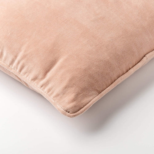 CARINA - sierkussen 45x45 cm - 100% katoen - Misty Rose - roze