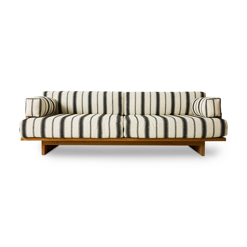HKLIVING Outdoor bank – teak – chalkstripe