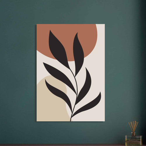 Artfulprints Poster Boho - Abstract leaf   - 70x100 cm - Terracotta