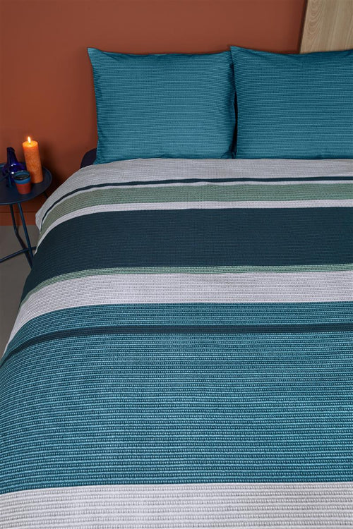 Beddinghouse Laila dekbedovertrek - Lits-Jumeaux - 240x200/220 cm - Blauw