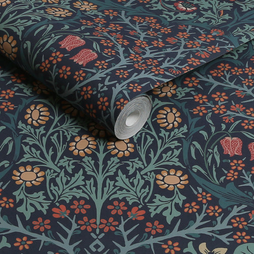 William Morris at Home vliesbehang Blackthorn Navy - vtwonen shop