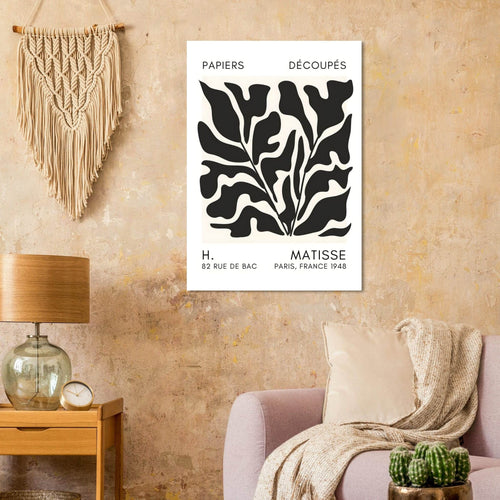 Artfulprints  Matisse – Seabed shapes black   poster 50x70 cm - vtwonen shop