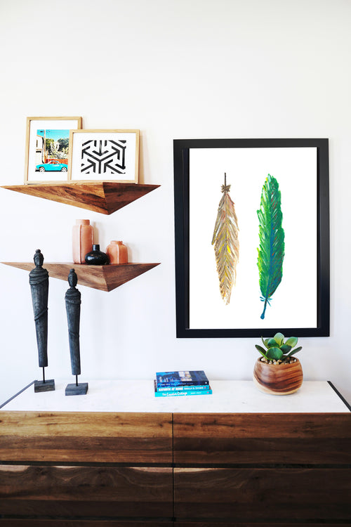 Catchii poster Feather Headdress - meerkleurig - 297x210 cm