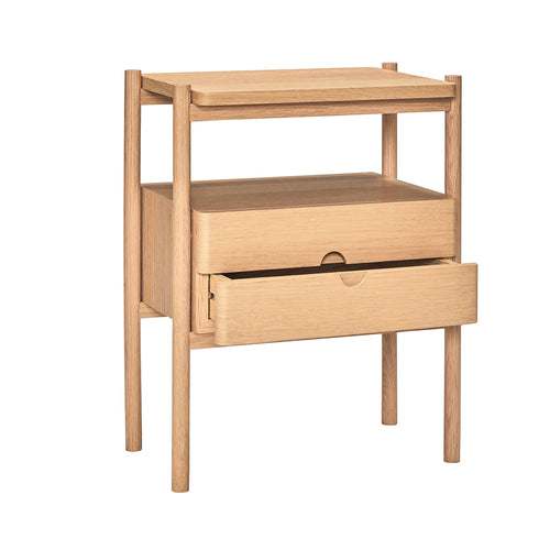 Hübsch nachtkastje Appeal - mdf/eikenfineer/eikenhout - 45x31xh57cm - vtwonen shop