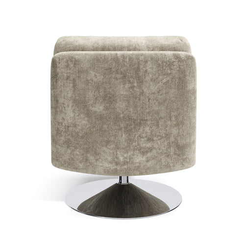 Sia Home - Fauteuil TIMELESS - Fluweel met structuur - Mol - 60.5cm