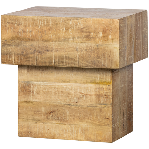 WOOOD salontafel Balk Too- Hout - Naturel - 50x50x35 - vtwonen shop