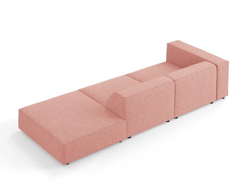 Cosmopolitan Design Rechte bank Arendal 4-zits, chenille, roze - 102x262x70cm