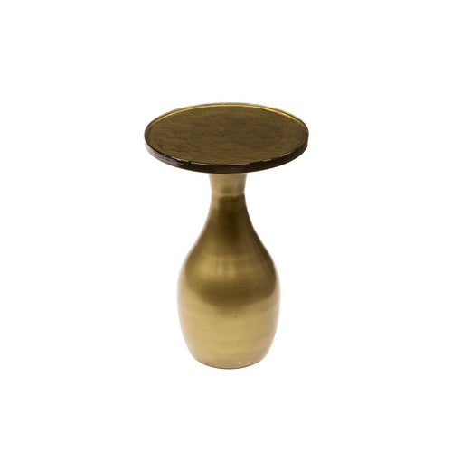 Giga Meubel Bijzettafel Eclipse - Goud Metaal/Glas - 30x30x45cm
