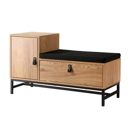 Calicosy - Schoenenbank met 2 opbergvakken - JILL - 38x101x59 cm