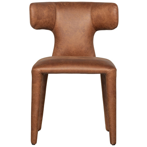 WOOOD eetkamerstoelen Permit - Leerlook - Cognac - Set van 2 - vtwonen shop