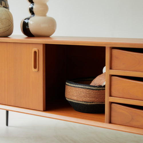 Tikamoon Teakhouten tv-meubel 155 cm - Naturel - vtwonen shop