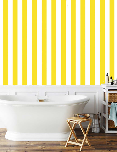 Catchii Behang Navy Stripes aquamarijn - vtwonen shop