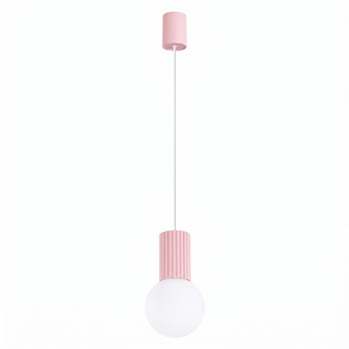 Sollux Lighting Hanglamp HALO 1 roze - 12x12x120cm