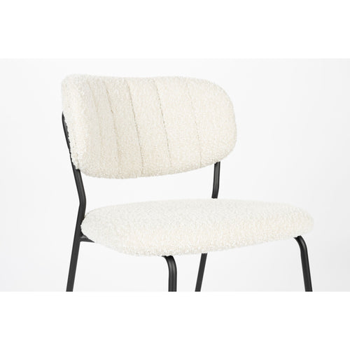 Housecraft Living Jolien Eetkamerstoelen Zwart/Bouclé - Set van 2 - vtwonen shop