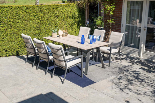 Garden Impressions Sergio tuinstoelen set van 4 carbon black